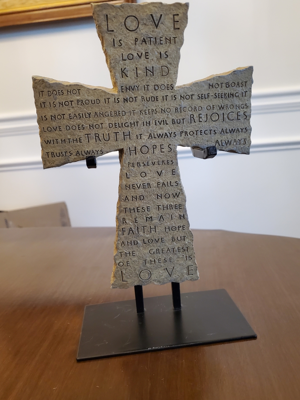 Inspirio Zondervan Love Is Patient Cross 1 Corinthians 13 Decor